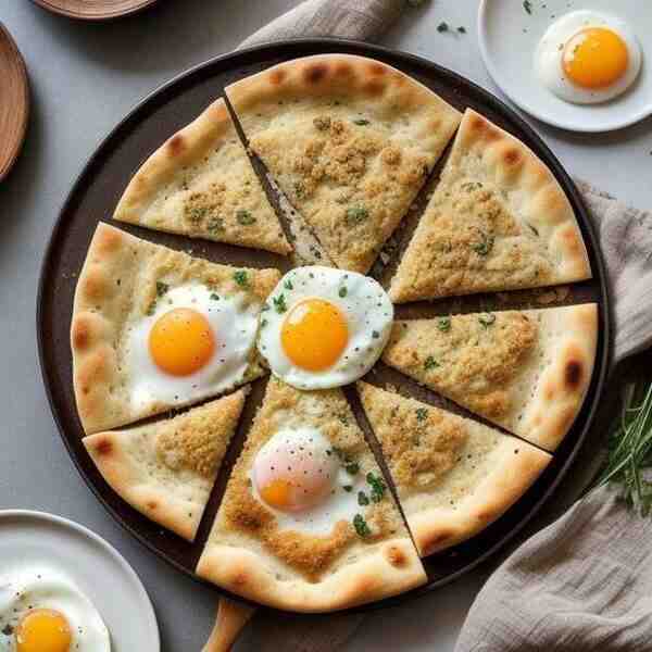 Сырные лепёшки с луком и яйцом